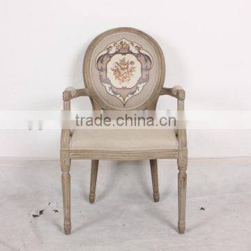 French Style Classic Round Back Banquet Armchair photo-2