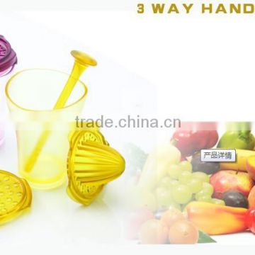 Multi-function 3 ways hand juicer/ fruit juicer/lemon juicer with cup