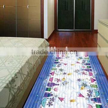 PVC Printed decorative floor rugs,bedroom floor mats