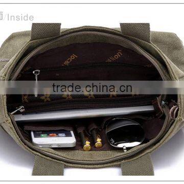 Men Genuine Leather Messenger Bag Customized Fashionable Canvas Bag Promotional Messenger Bags photo-4