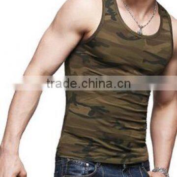 2015 Latest design Mens cotton knitted camo vest