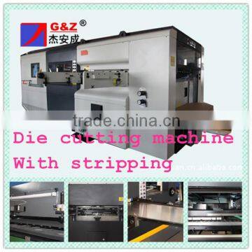 CE high speed carton box sheets die cutting and creasing machine with stripping