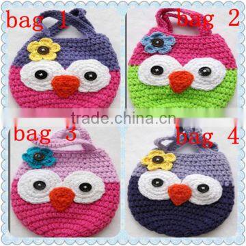 2014 handmade animal owl baby crochet bag cell mobilephone case