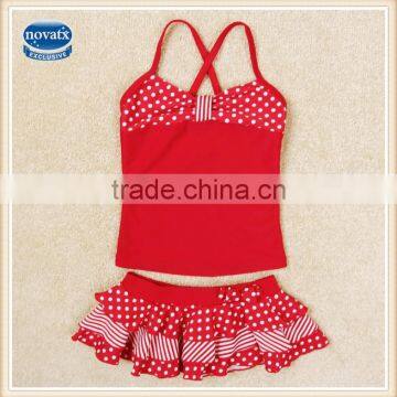 1-5y (R5598) nova kids baby girls swimwear suits three pieces sets red high quality ready stock for kids girl swimwear