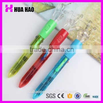 school wholesale transparent finger pen plastic ball pen promotional