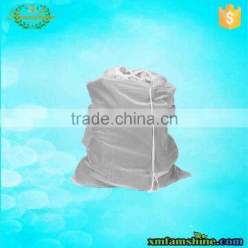 promotion cheap mesh drawstring commercial laundry bags