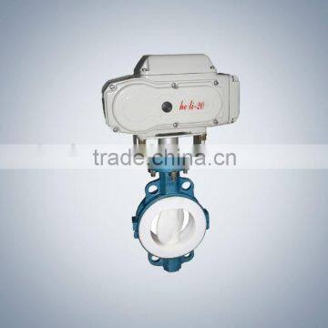 WCB wafer butterfly valve with actuator (CE certification)