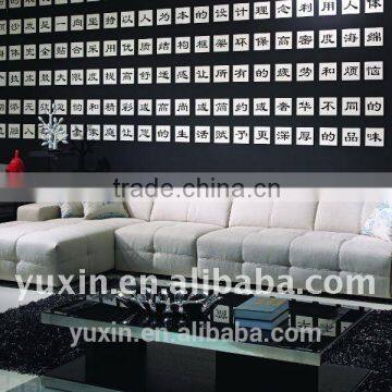 foshan luxury fabric cotton sofa/cotton fabric corner sofa