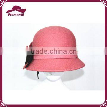 Pop style wool felt hat ladies wool cloche hat