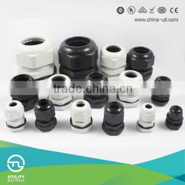 2015 UTL nylon metal cable gland IP68 REACH / plastic nylon cable gland full size