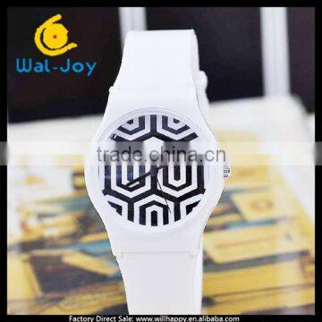 2014 vogue smart hot black and white game map plastic children watch(WJ-1488)