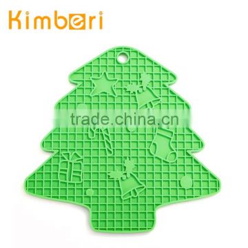 Eco-freindly non-stick tree shape silicon baking mat silicone trivet