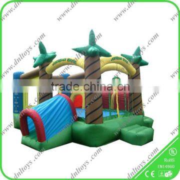 New design pretty lovely used commercial cheap inflatable bouncy castle with slide