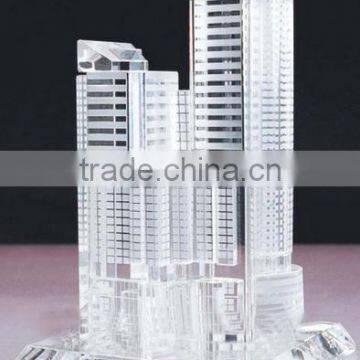 decoration transparant modern building crystal model