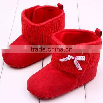 Cute red soft cotton fabric girls boots Autumn&Winter Season baby boots shoes for 0-1 years