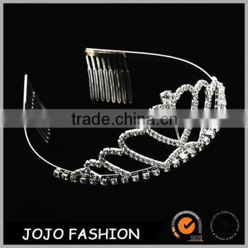 Weddng metal silver plated rhinestone tiara crown hair accessories                        
                                                                                Supplier's Choice