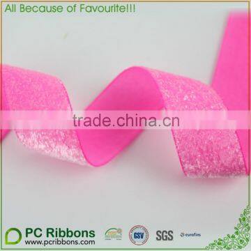 Non-elastic Neon pink Glitter Metallic Ribbon