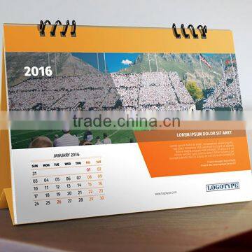 Custom landscape desk wall calendar printing in beijing china