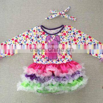 2016 real life style baby clothes easter bunny girls dress yiwu koya wholesale easter children boutique clothing