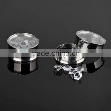 Ipink 6 Pairs Stainless Steel Movable Round Crystal Screw Ear Plugs Flesh Tunnels Stretcher Kit Gauges in Viaous Gauges Size photo-3