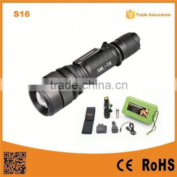 S16 Waterproof Rechargeable LED Flashlight Tactical LED Flashlight