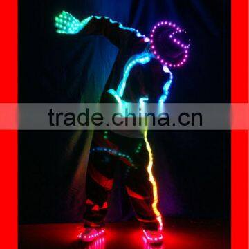 Programmable radiant LED Michael Jackson Dance costume with hat, gloves and shoes