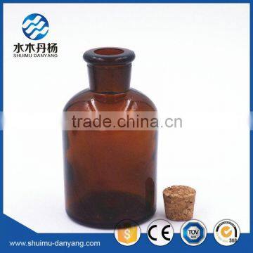 125ml Amber Narroe Mouth Glass Reagent Bottle for Laboratory With Cork photo-2