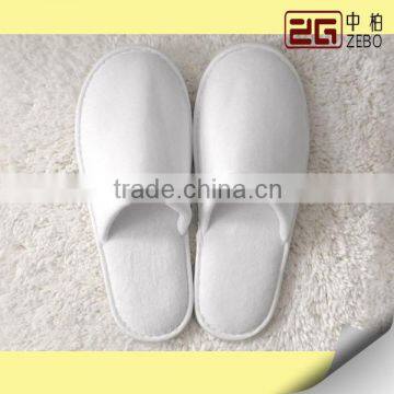 high quality disposable white velour spa slippers