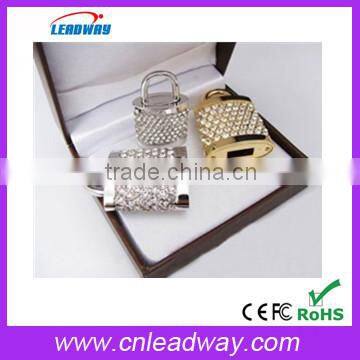 2016 new usb gift,lock shape usb flash memory jewelry,best quality jewelry usb,bling bling jewelry usb flash drive