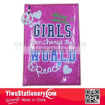 Glittle PVC cover Notebook with Printing