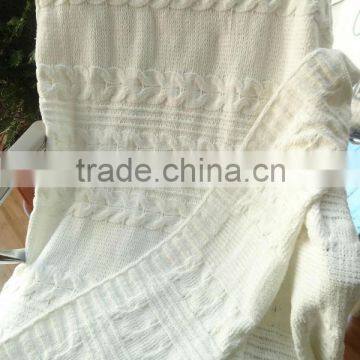 cable knit blanket