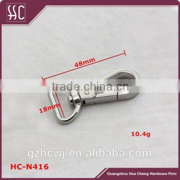 metal bags fitting snap hooks D ring swivel hoooks