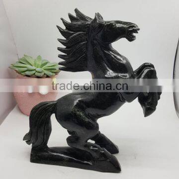 Obsidian horse sculpture animal carvings office ornaments