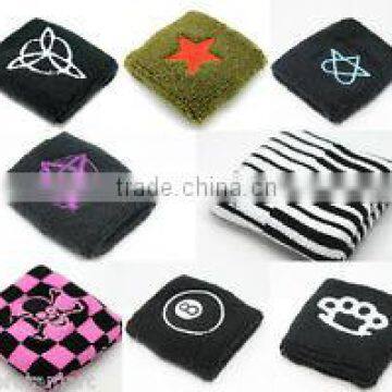 Customized 100% cotton embroidery Wristband