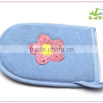 exfoliating nature hemp shower glove, exfoliating bath mitt