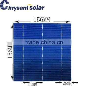 156*156mm 6 inch High Efficiency 18% Polycrystalline Silicon Solar cell with 3 Bus-Bars for sale
