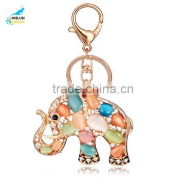 Elegant acrylic color elephants keyring wholesale