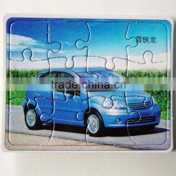 Eco-friendly car pattern puzzle