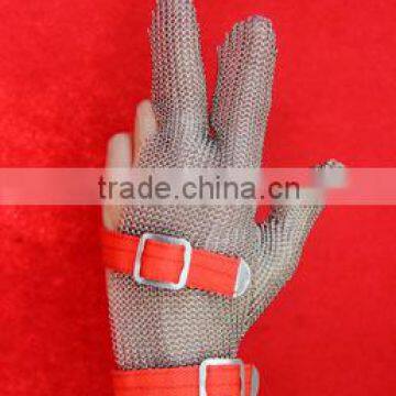 Steel Chain Metal Protective 3 Finger Work Glove