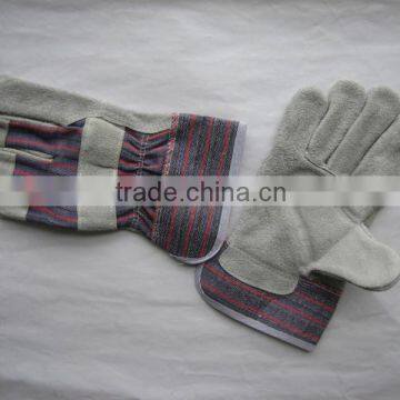 cow split leather half lined full palm working glove