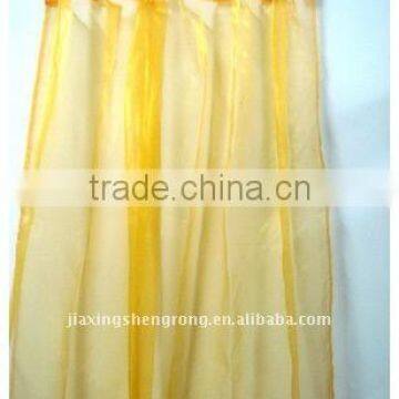 7 rings plain sheer organza curtain