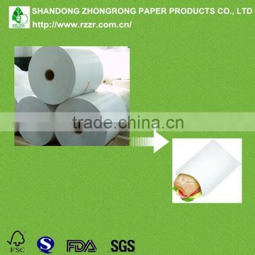 PE coated white kraft paper for food packing