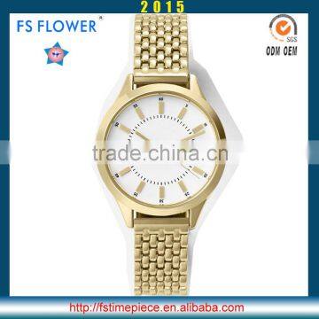 FS FLOWER - Metal Quartz Watch White Metal Stick Surface Fashion Watch