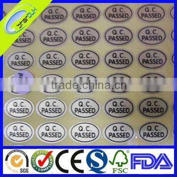 adhesive qc pass label wholesale