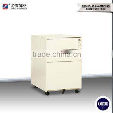 high quality office furniture mobile pedestal steel file cabinet 3-drawer mobile pedestal steel file cabinet