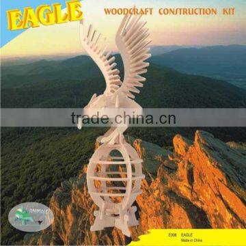 3-D DIY Eagle Puzzle, Wooden Handcraft