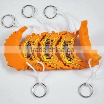 OEM Design eva float key ring, custom fish shape or boat shape floating key chain