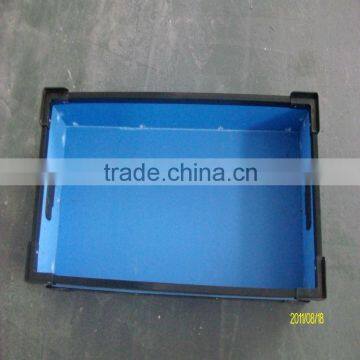 High Quality 3mm Thickness Blue Plastic Box With Attached Lids Turnover Plastic Box photo-1