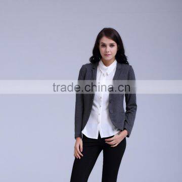 Women viscose spandex knit buttoned blazer