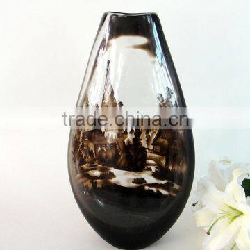 Sandblast Glass Vase for Home Decoration